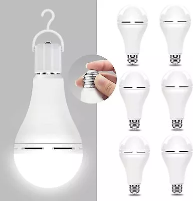 6 Pack 12W Emergency Rechargeable Light Bulb Stay Lights Up When Power Failure • $29.28