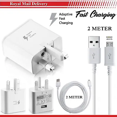 15W Fast Mains Charger Plug & Micro USB Data Cable For All Samsung Galaxy Phones • £9.45