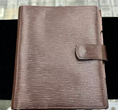 Louis Vuitton Epi Brown Leather Large Ring Agenda Diary Binder Calendar Planner • $455