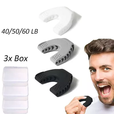 Jawline Exerciser Mouth Jaw Exerciser Fitness Neck Face Trainer Unisex 3pcs +box • $12.90