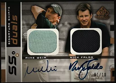 2003 SP Game Used Mike Weir & Nick Faldo Signature Shirts Duals Auto #10/10 • $360.50