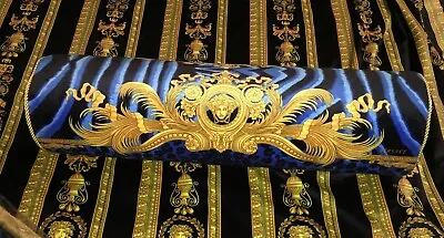 Versace Cushion Pillow Bolster Tiger Medusa Leopard Sofa Bed Decor Blue Sale • $440