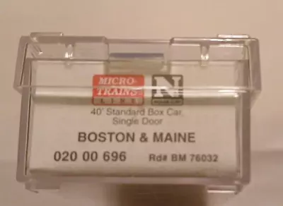 Boston & Maine BM 76032 N-Scale Box Car Micro-Trains Line Blue Black Made 2005 • $5