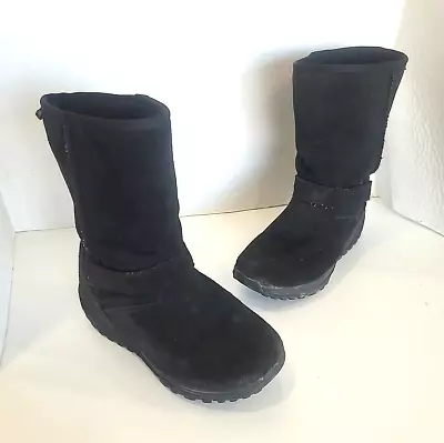 $42.95 • Buy Skechers Shape Ups XF Bollard Boots 24860 Black Suede Leather Womens 8.5