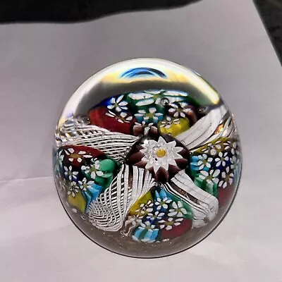 Millefiori Vintage Art Glass Paperweight • $20