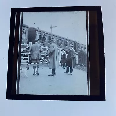 Magic Lantern Slide Train Full Of Kids Between Geufron & Staylittle Powys • £10