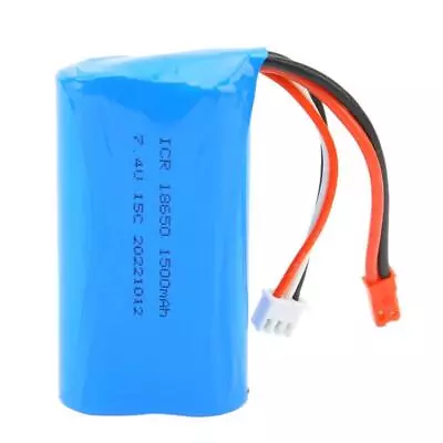 For RC Plane 1500mAh 7.4V 15C LiPo Battery Female JST Plug Airplane Drone • £8.42