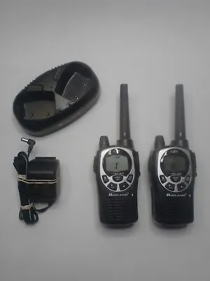 Lot Of 2 Midland Walkie Talkie GXT1000 Charging Cradle & Batteries IMMACULATE • $75