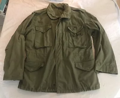 Vintage 1960’s Vietnam War US Marines M65 OG 107 Field Jacket USMC Stencil • $100