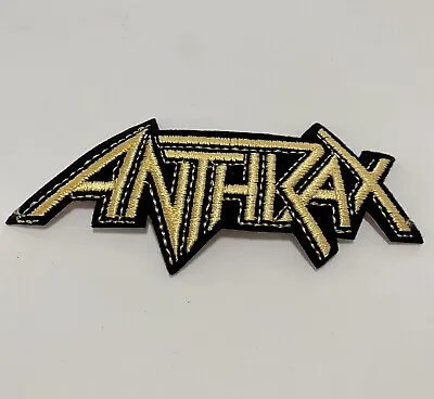 Vintage ANTHRAX Band Logo Yellow THRASH Metal EMBROIDERED PATCH NEW Iron On Sew • $9.95