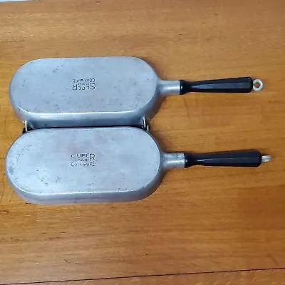 Super Maid Cookware Folding Hinged Double Sided Omelet Fish Pan 17½x5” Aluminum  • $89.90