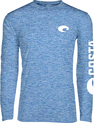 30% Off Costa Del Mar Long Sleeve Technical Crew Catonic Tee -UPF 50- Royal Blue • $24.95