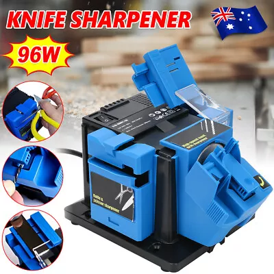 3IN1 Electric Multi Tool Drill Bit Sharpener Knife Scissor Chisel 2xGrind Wheels • $47.95