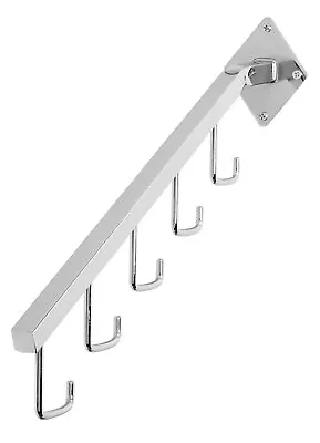 $29.07 • Buy 18 Inch Chrome J-Hook Waterfall Wall Mount - Set Of 3