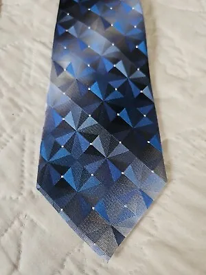 Van Heusen Tie -  3.25 In Blue Geometric Necktie - Men's Classic • $10.97