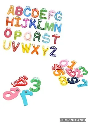 £2.05 • Buy 26 Letters Kids Wooden Alphabet Fridge Magnet Child Educational Toy 