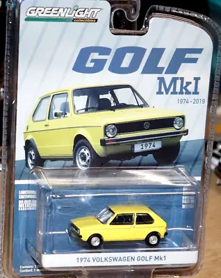 Greenlight 1974 Volkswagen Vw Golf Mk1 Yellow Diecast Model Toy Limited Ed. • $16.99