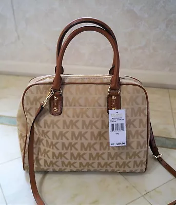 Nwt Michael Kors Signature 38s2xmks3j Bg/cam/lugo Lg Satchel Retail Price $398 • $65