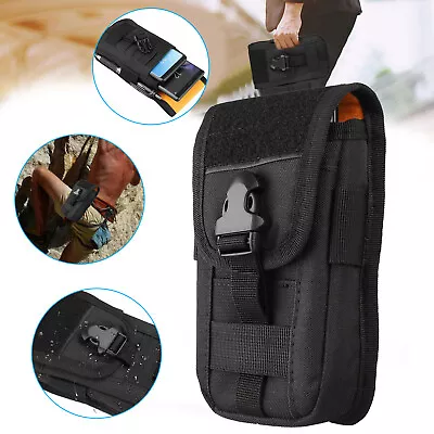 Universal Tactical Mobile Cell Phone Belt Pack Bag Pocket Molle Waist Pouch Case • $9.98