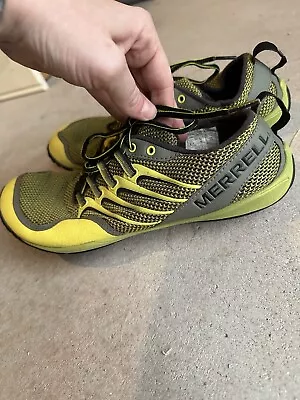 Men’s Merrell Trail Glove Amazon Yellow Barefoot Running Shoes Sneakers 8.5 • $40