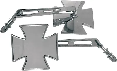 Emgo Maltese Cross Die-Cast Mirror With Chrome Split Stem Right 20-34861A • $40.80