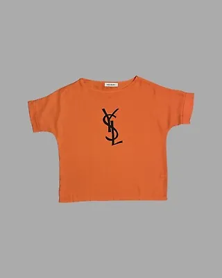 Yves Saint Laurent Women’s Silk Orange T-Shirt Size M • £95.02