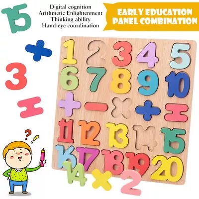 $9.19 • Buy Wooden Alphabet Puzzles For Toddlers ABC Letter Number Educational Learning Toys