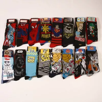 Marvel Comics DC Comics Nickelodeon Beavis & Butt-Head 2 Pair Crew Socks 6-12 • $10.99