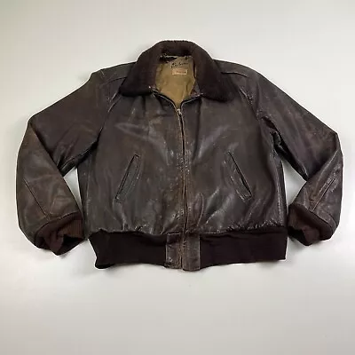 Vintage 1960’s Irvin Foster Flyers Bomber Horsehide Leather Jacket Medium/Large  • $318.67