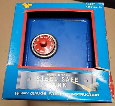 Vintage Steel Combination Safe Bank Tim Mee Toy W Box • $10