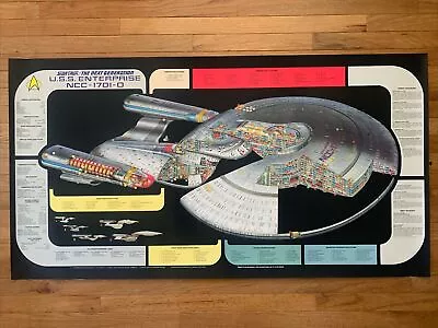 Star Trek The Next Generation USS Enterprise NCC 1701 D Cutaway Poster 25 X 48 • $50