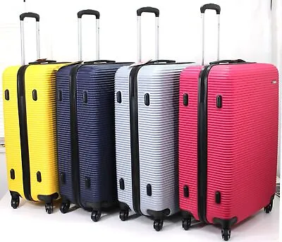 EXTRA LARGE 30  Inch Suitcases Lightweight 4 Wheel ABS Hard Shell Cabin Luggage • £46.99