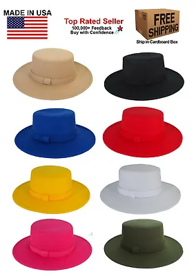 Porkpie Pork Pie Fedora Upturn Wide Brim Felt Hat Men Women  • $19.99