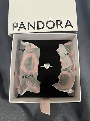 Pandora Silver Heart Ring Size 50 • $45