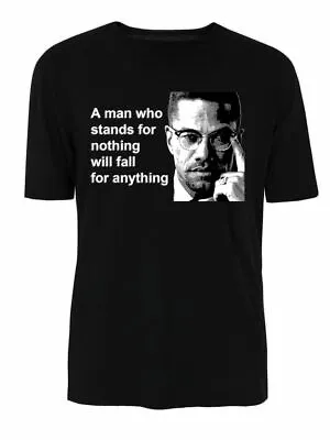 Malcolm X Man Quote Men's T-Shirt - Black Panthers Civil Rights • £12.95