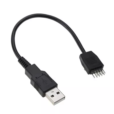 USB 9 Pin Male To USB Type A Male Motherboard Adapter Converter Cable • £5.89