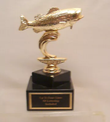   Metal Bass  Fish Trophy Fishing Award Sport Fishing Trophy Bass ( In Box# B    • $38