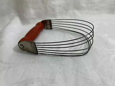 Vintage Red Wooden Handled Androck Pastry Dough Cutter/Wire Blender/Whisk • $9.47