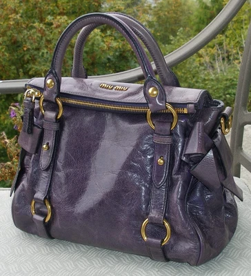 $349 • Buy Authentic Miu Miu Prada Vitello Lux Vitello Mini Bow Handbag Bag $1450 RTL