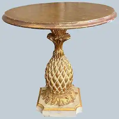 $355 • Buy Mid- Century Italian  / ITALY Painted Giltwood Pineapple Table
