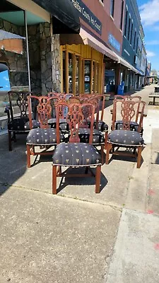  Set Of Eight Dining Room Chairs Crafted By Craftique 20thc • $2560