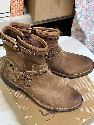 Ugg Fabrizia Chestnut Suede With Studs Boots Sz 8 NWT • $138.75