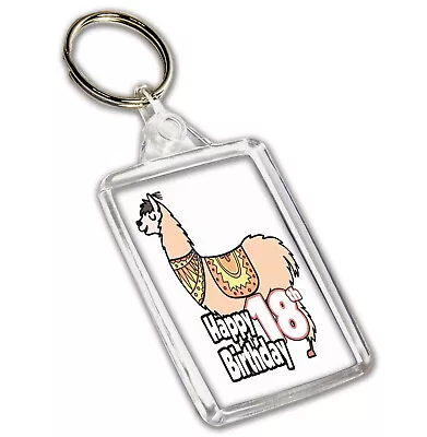 Llama Birthday Keyring Gift Girls Boys Ladies Mens  - ANY AGE 1 To 115 • £3.99