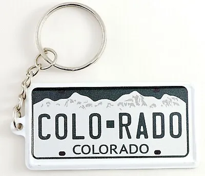 Colorado License Plate Aluminum Ultra-Slim Souvenir Keychain 2.5 X1.25 X0.06  • $7.45