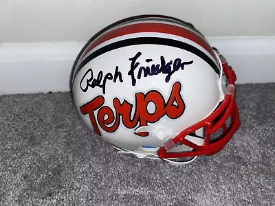 Ralph Friedgen Signed Maryland Md Terps Terrapins Football Mini Helmet Coa • $97.64