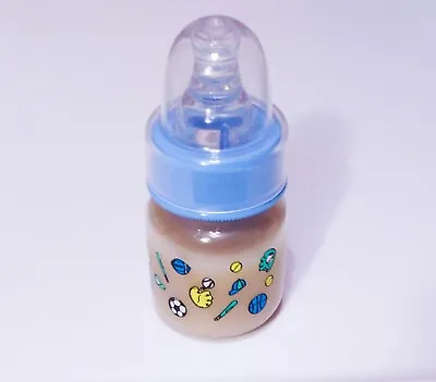 £8.76 • Buy 2oz Sealed Blue Reborn Baby Chocolate Milk Bottle W/NO HOLE NIPPLE! Preemie Size