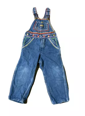 VTG 70’s Oshkosh B’gosh Chain Stitch Desin Overalls See Size Lengths  • $85.44