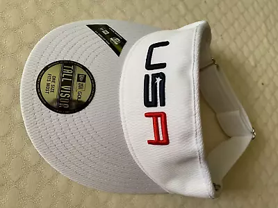 New U.S. RYDER CUP TEAM Golf WHITE Tall Sun Visor Adjustable USA Logo By NEW ERA • $14.95