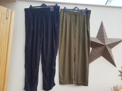 £38 • Buy Bnwt Marks &Spencer   Wide Legged Peg Trousers Size 18 X2