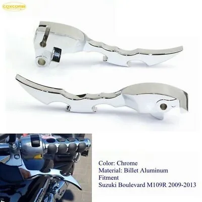 1 Pair Chrome Brake Clutch Hand Levers Fit For Suzuki Boulevard M109R 2009-2013 • $32.99